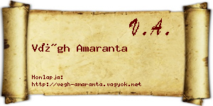 Végh Amaranta névjegykártya